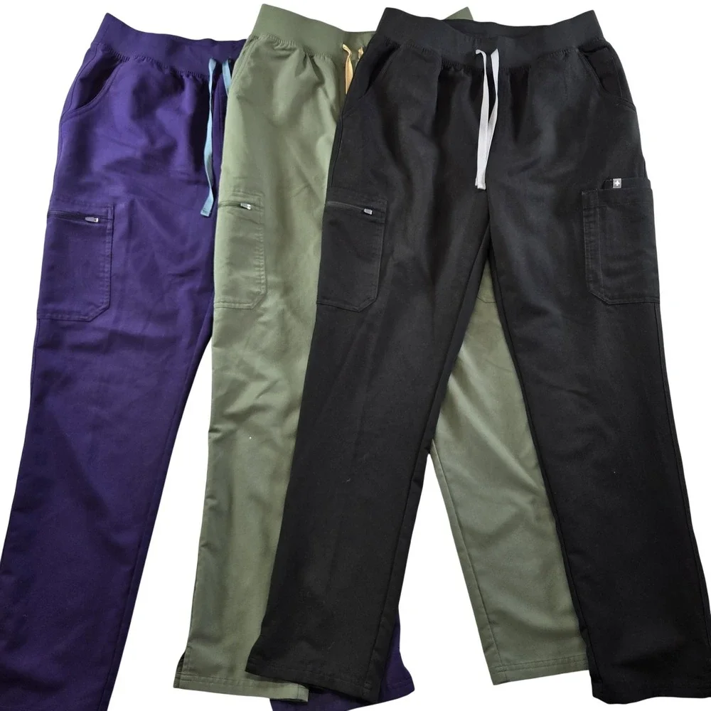 FIGS Pants Mens 36x32 Purple Cargo Relaxed Knit Polyester Viscose‎ Spandex